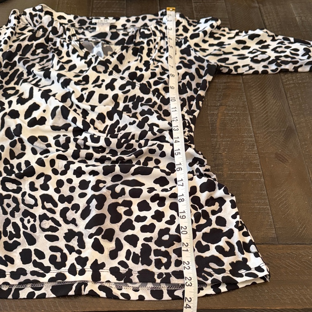 Cache Monochrome Leopard Print Blouse - image 9